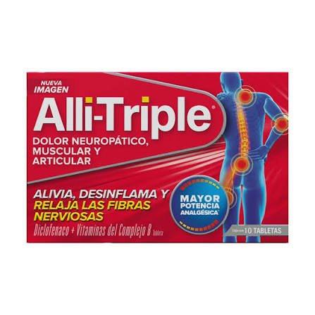 ALLI TRIPLE (46 TABLETAS,DICLOFENACO Y VIT B)