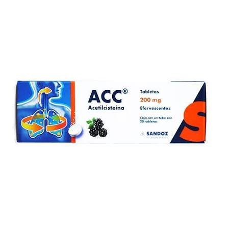 ACC ( ACETILCISTEINA) 200 MG 20 TABS EFERVESCENTE