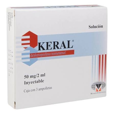 KERAL 50 MG/2 ML INY DEXKETOPROFENO